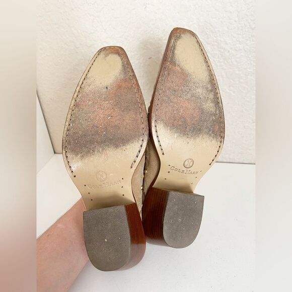 Vintage Cole Haan Morgan Studded Western Heeled Mule. 8.5 - Picture 8 of 9